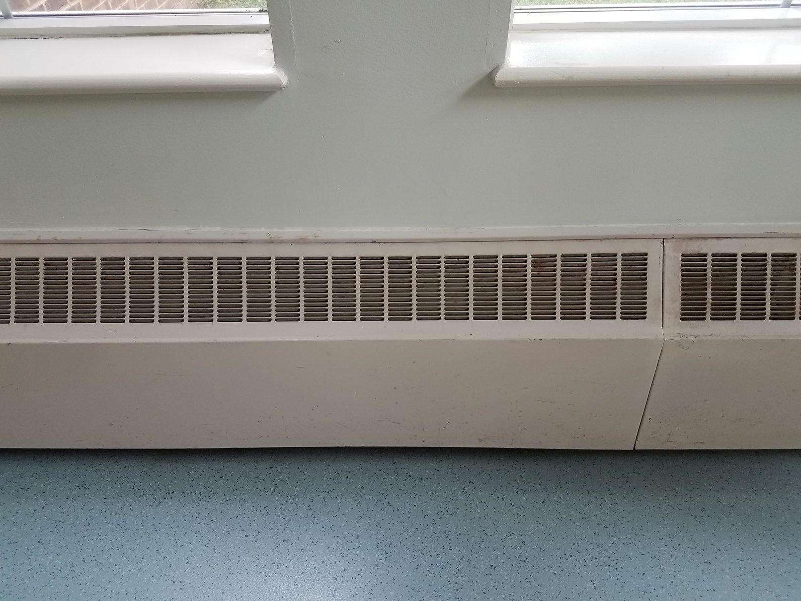Baseboard electric heating system installed in a home